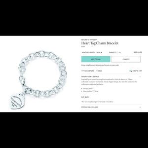 Tiffany & co. sterling silver bracelet with charms